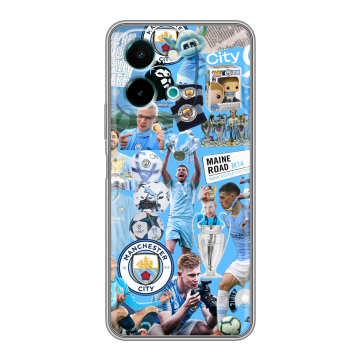 Силиконовый чехол на Vivo Y28 с принтом Man City Манчестер Сити Силиконовый чехол на Vivo Y28 с принтом Man City Манчестер Сити