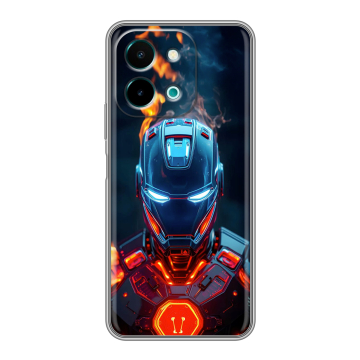 Силиконовый чехол на Vivo Y28 с принтом IronMan Железный человек