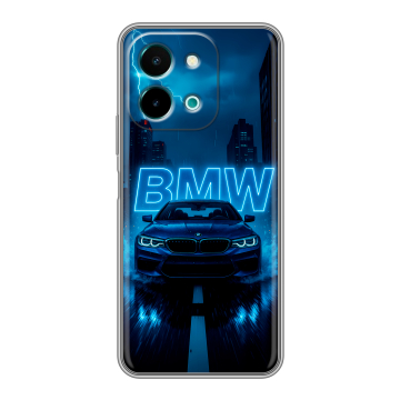 Силиконовый чехол на Vivo Y28 с принтом BMW БМВ