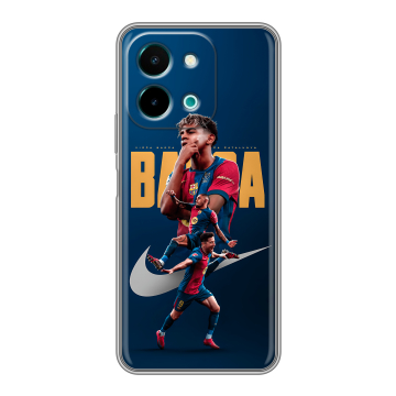 Силиконовый чехол на Vivo Y28 с принтом Барселона Barca Yamal 