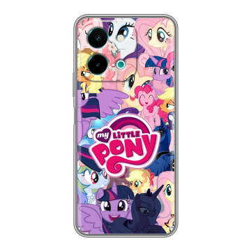 Силиконовый чехол на Vivo Y28 с принтом My little pony Дружба чудо Силиконовый чехол на Vivo Y28 с принтом My little pony Дружба чудо
