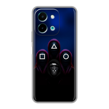 Силиконовый чехол на Vivo Y28 с принтом Игра Кальмара Силиконовый чехол на Vivo Y28 с принтом Игра Кальмара