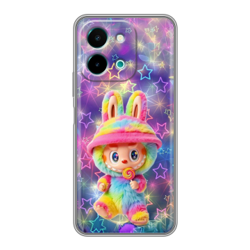 Силиконовый чехол на Vivo Y28 с принтом Labubu Лабубу