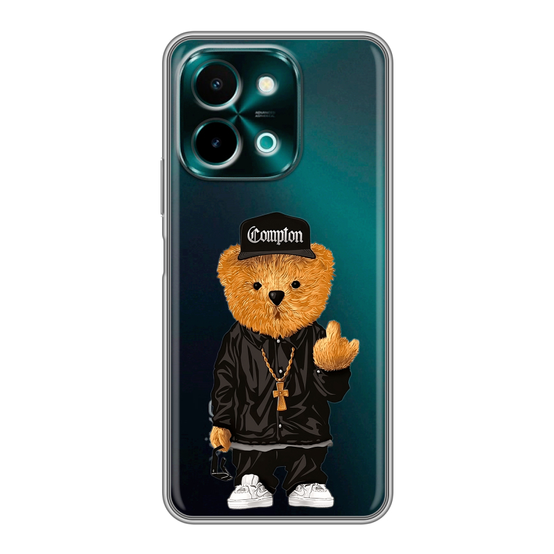 Силиконовый чехол на Vivo Y28 с принтом Мишка Силиконовый чехол на Vivo Y28 с принтом Мишка