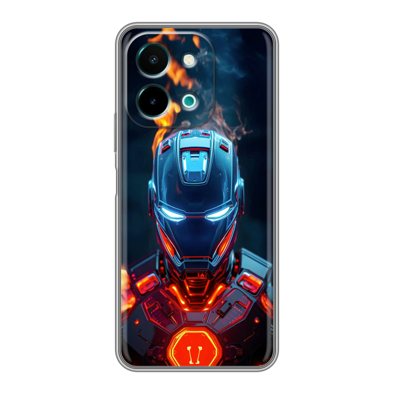 Силиконовый чехол на Vivo Y28 с принтом IronMan Железный человек Силиконовый чехол на Vivo Y28 с принтом IronMan Железный человек