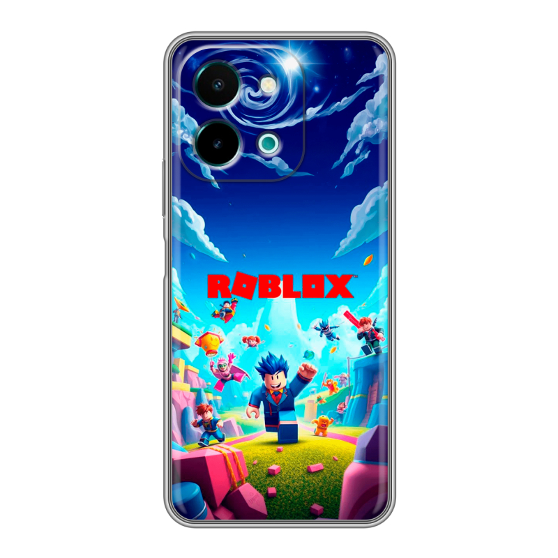 Силиконовый чехол на Vivo Y28 с принтом Roblox Роблокс Силиконовый чехол на Vivo Y28 с принтом Roblox Роблокс
