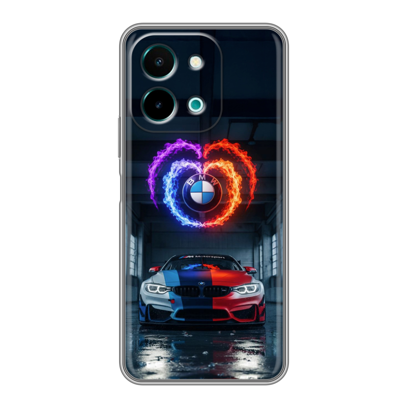 Силиконовый чехол на Vivo Y28 с принтом BMW БМВ Силиконовый чехол на Vivo Y28 с принтом BMW БМВ