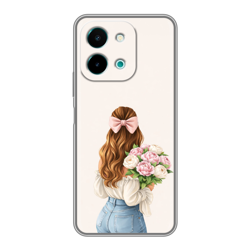 Силиконовый чехол на Vivo Y28 с принтом женский Силиконовый чехол на Vivo Y28 с принтом женский