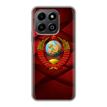 Силиконовый чехол на Honor X6b с принтом Герб СССР Силиконовый чехол на Honor X6b с принтом Герб СССР