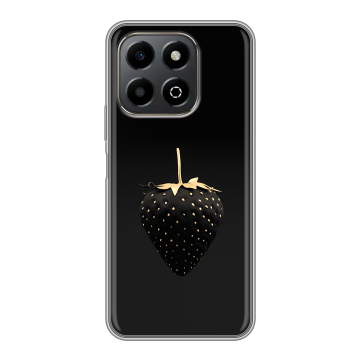 Силиконовый чехол на Honor X6b с принтом Черная клубника Силиконовый чехол на Honor X6b с принтом Черная клубника