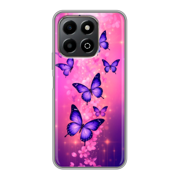 Силиконовый чехол на Honor X6b с принтом Бабочки Силиконовый чехол на Honor X6b с принтом Бабочки