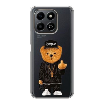 Силиконовый чехол на Honor X6b с принтом Плюшевый медведь