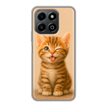 Силиконовый чехол на Honor X6b с принтом котенок