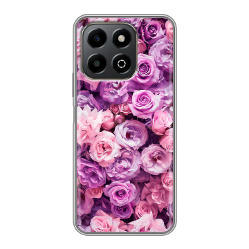 Силиконовый чехол на Honor X6b с принтом лавандовые розы