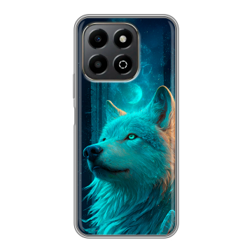Силиконовый чехол на Honor X6b с принтом бабочки саккура Силиконовый чехол на Honor X6b с принтом бабочки саккура