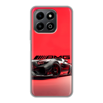 Силиконовый чехол на Honor X6b с принтом Мерседес Mercedes AMG