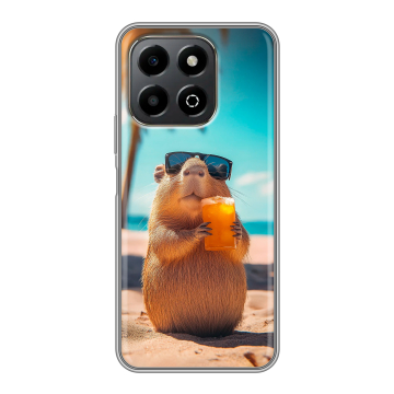 Силиконовый чехол на Honor X6b с принтом Капибара