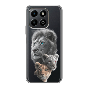 Силиконовый чехол на Honor X6b с принтом Львы