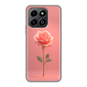 Силиконовый чехол на Honor X6b с принтом Розовая роза
