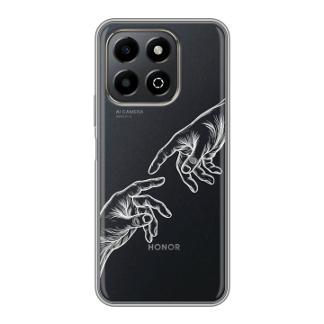 Силиконовый чехол на Honor X6b с принтом Сотворение мира
