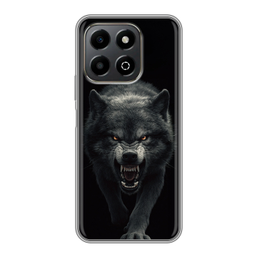 Силиконовый чехол на Honor X6b с принтом Волк Силиконовый чехол на Honor X6b с принтом Волк