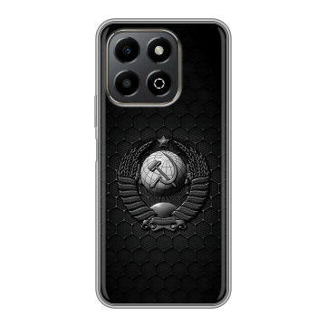 Силиконовый чехол на Honor X6b с принтом Герб Флаг СССР