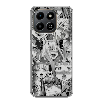 Силиконовый чехол на Honor X6b с принтом Ahegao Ахегао Аниме