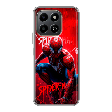 Силиконовый чехол на Honor X6b с принтом Spiderman Человек паук
