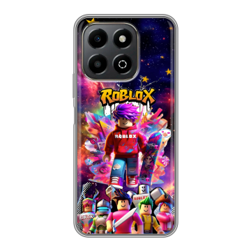 Силиконовый чехол на Honor X6b с принтом Roblox Роблокс