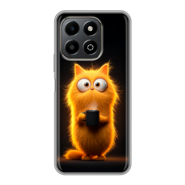 Силиконовый чехол на Honor X6b с принтом Смешной кот