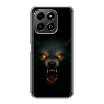 Силиконовый чехол на Honor X6b с принтом Волк