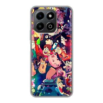 Силиконовый чехол на Honor X6b с принтом Gravity Falls Гравити Фолз