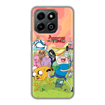 Силиконовый чехол на Honor X6b с принтом Adventure time Время приключений