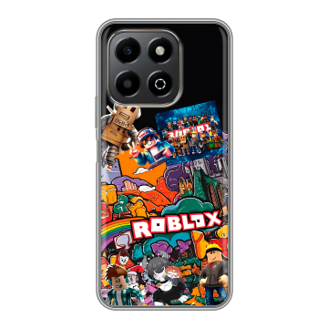 Силиконовый чехол на Honor X6b с принтом Roblox Роблокс Силиконовый чехол на Honor X6b с принтом Roblox Роблокс