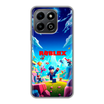 Силиконовый чехол на Honor X6b с принтом Roblox Роблокс Силиконовый чехол на Honor X6b с принтом Roblox Роблокс