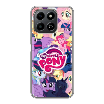 Силиконовый чехол на Honor X6b с принтом My little pony Дружба чудо