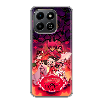 Силиконовый чехол на Honor X6b с принтом Hazbin Hotel Отель Хазбин Силиконовый чехол на Honor X6b с принтом Hazbin Hotel Отель Хазбин