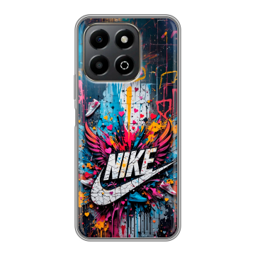 Силиконовый чехол на Honor X6b с принтом Nike Найк Силиконовый чехол на Honor X6b с принтом Nike Найк