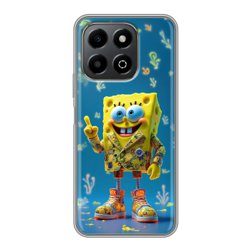 Силиконовый чехол на Honor X6b с принтом Спанч боб Спанчбоб Силиконовый чехол на Honor X6b с принтом Спанч боб Спанчбоб