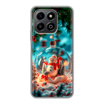 Силиконовый чехол на Honor X6b с принтом Новый год