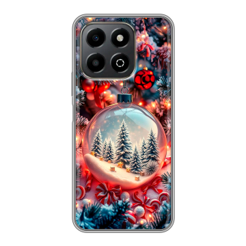 Силиконовый чехол на Honor X6b с принтом Новый год