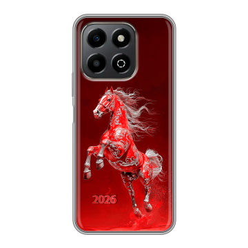 Силиконовый чехол на Honor X6b с принтом Новый год