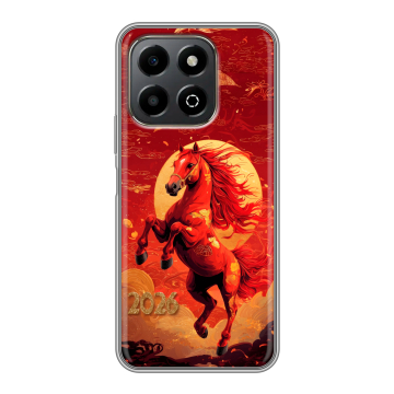 Силиконовый чехол на Honor X6b с принтом Новый год