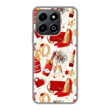 Силиконовый чехол на Honor X6b с принтом Новый год