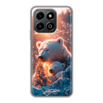 Силиконовый чехол на Honor X6b с принтом Новый год
