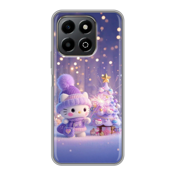 Силиконовый чехол на Honor X6b с принтом Новый год