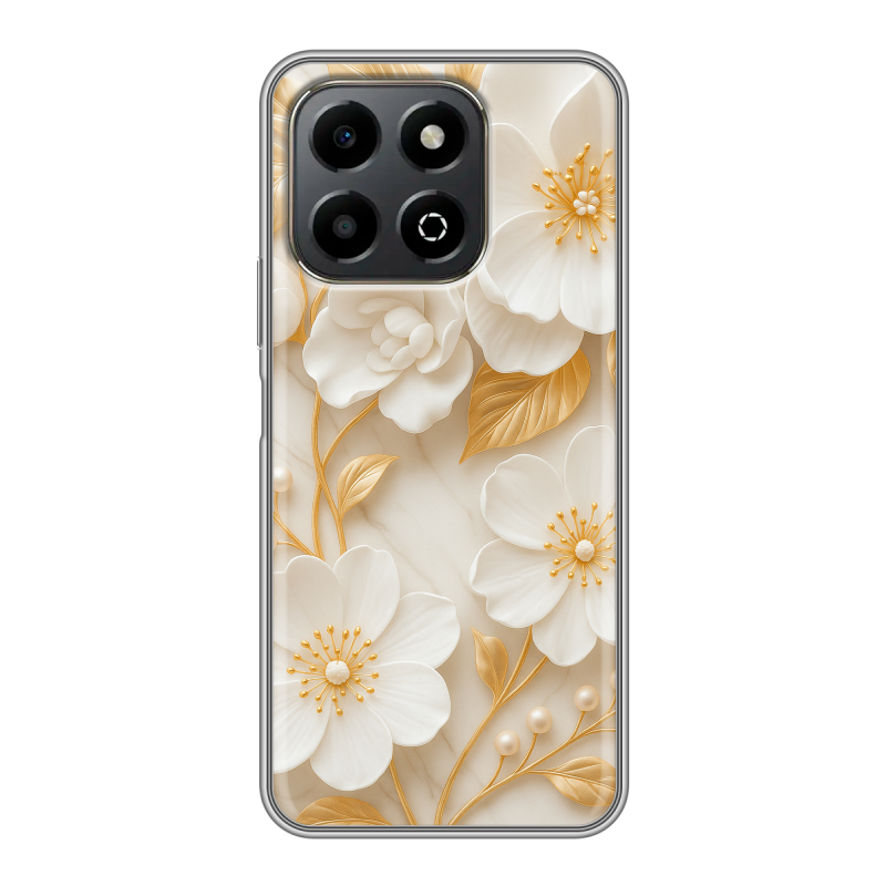 Силиконовый чехол на Honor X6b с принтом Цветы Силиконовый чехол на Honor X6b с принтом Цветы