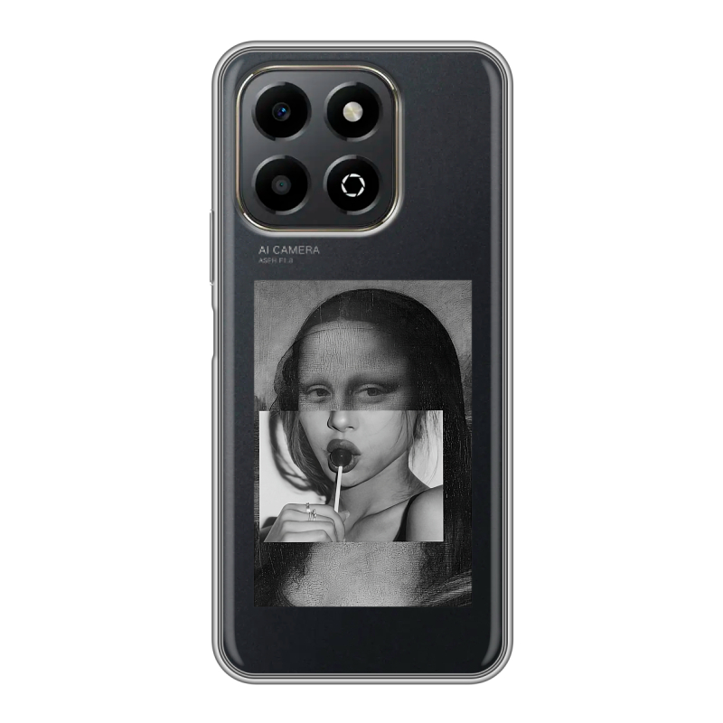 Силиконовый чехол на Honor X6b с принтом Мона Лиза Силиконовый чехол на Honor X6b с принтом Мона Лиза