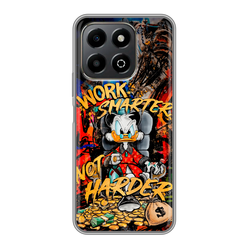 Силиконовый чехол на Honor X6b с принтом Дональд Дак Деньги Силиконовый чехол на Honor X6b с принтом Дональд Дак Деньги