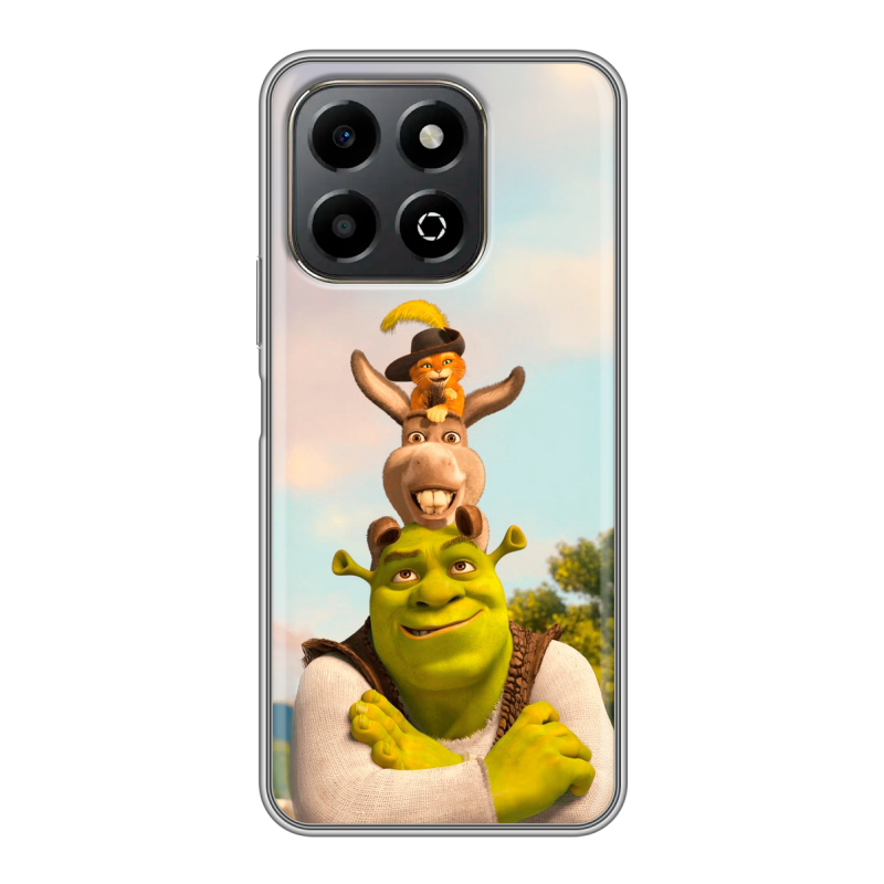 Силиконовый противоударный чехол на Honor X6b с принтом Шрек Shrek Силиконовый противоударный чехол на Honor X6b с принтом Шрек Shrek